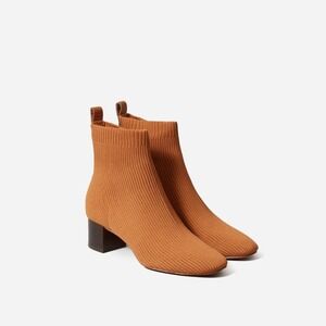 Everlane Glove Boot ReKnit Sock Bootie Toffee Brown Women's Size 9.5